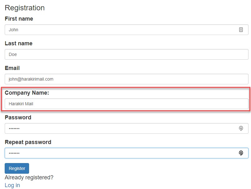 registrationFormWithCustomField